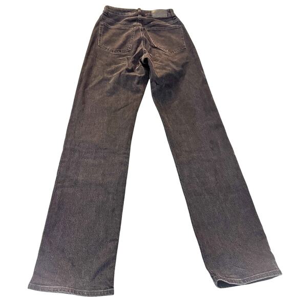 Madewell Curvy '90s Straight Black Denim Jeans Zip Fly Size 24 Tall - Picture 3 of 9